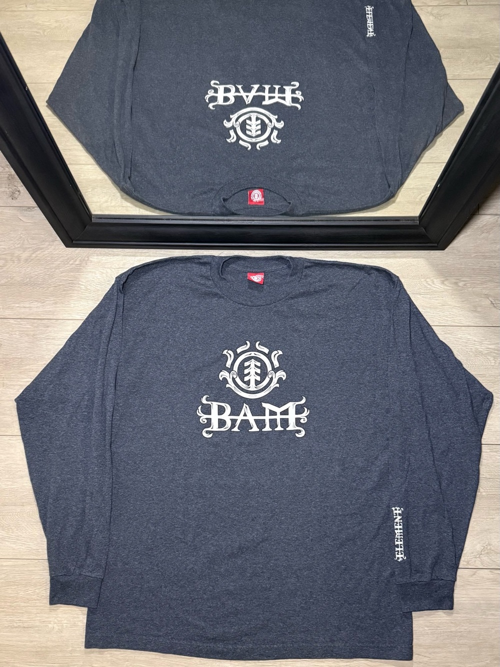 Vintage 1990s Bam X Element Logo SpellOut Long Sleeve Shirt